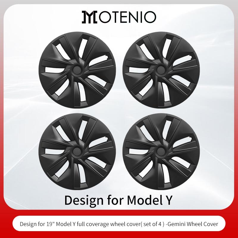 

4 шт. для Tesla Model Y 2020-2024 Автомобиля Полное Покрытие Колпак на Колесо Gemini Ступица 19 Дюймов Автомобильные Аксессуары Tesla&2020-2024&Model Y 19Inch