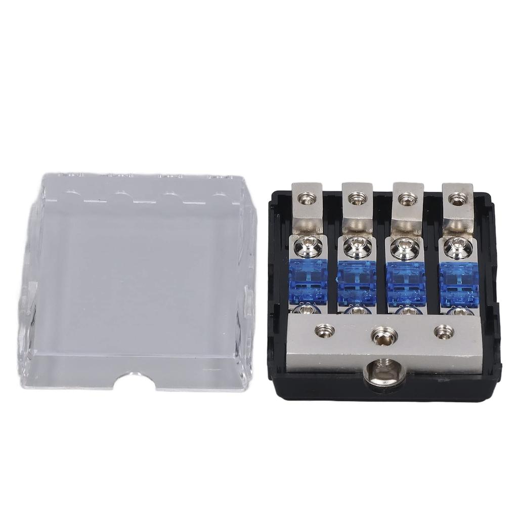 60A Power Distribution Block 1 4 Way Out Audio Fuse Holder Universal Application for