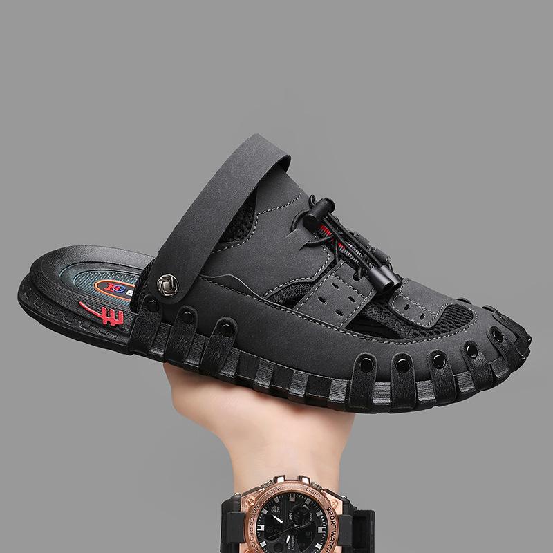2025 Summer New Fashion Sandals Casual Non-slip Wear-resistant Outdoor Dual-purpose Cool Slippers Soft-soled Wading Beach Shoes