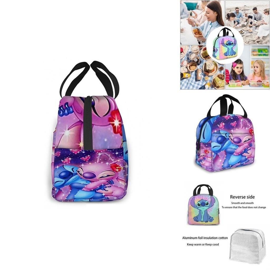 Lilo Stitch Insulated Lunch Bag For Kids School Waterproof Wear-resistant And Dirt-proof