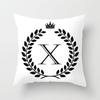 26 Crown Letter Pattern Double-Sided Printed Pillow Cover Short Plush Suitable Living Rooms Bedrooms Sofas Throw Cushion Cover