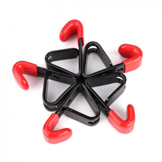 6x Car Tire Wheel Rim Hub Shop Display Stand Rack Wall Mounted Metal Hook Holder