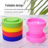 Portable Candy Color Silicone Folding Water Cup - Heat Resistant for Outdoor Use