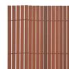 Clôture de jardin - VIDAXL - Double face - PVC - Marron - 90 x 500 cm
