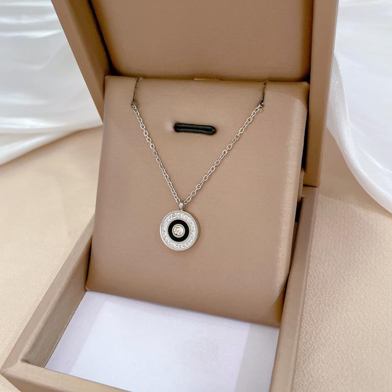 Geometric Planet Personality Minimalist Wind Furnace Real Gold Necklace Female Collarbone Chain