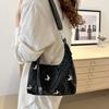 Trendy Butterfly Shoulder Bag Lightweight Soft Hobo Adjustable Strap Daily Travel Shopping Crossbody Purse for Women