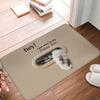 Hey I Just Want to Say Happy Day Crocodile Pattren Front Door Mat Anti-Slip Indoor Doormat Garden Garage Entrance Rug Carpet