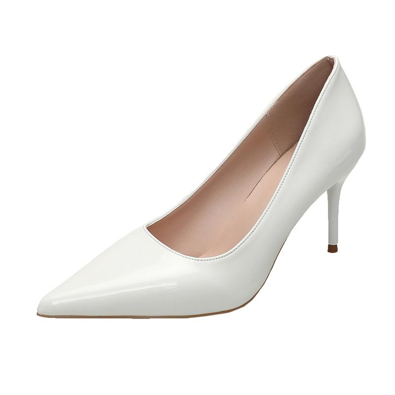 2025 New Pointed Toe Pumps Patent Leather Dress Women Shoes  High Heels Boat Shoes Shadow Wedding  Shoes for Wedding