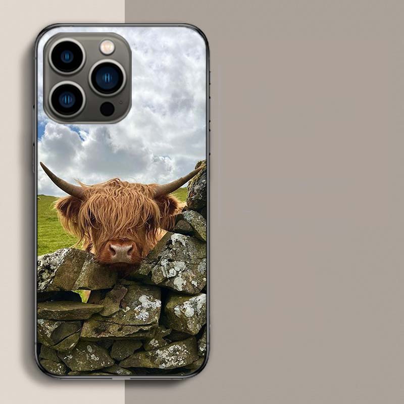 

Cute Highland Cow Phone Case For Iphone 17 Air 15 Pro 14 Plus 16 Pro Max 17E 16E 12 13 Mini 11 Cover Cute Fundas iPhone 17 Pro Max