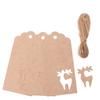 50pcs DIY Crafts Xmas Tree Hanging Christmas Card Label Kraft Paper Tags Thanks Tag Snowflake