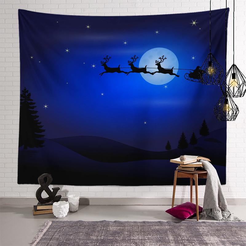 Christmas Tree Decoration Printed Pattern Tapestry Home Living Room Bedroom Wall Background Cloth Tapestry