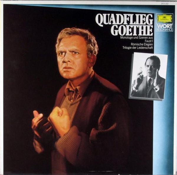 

LP Record WILL QUADFLIEG Quadflieg Goethe 2571102 DEUTSCHE GRAMMO Germany Music Others Used