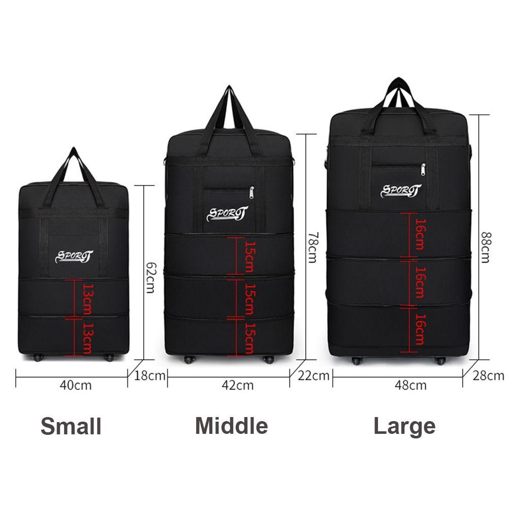With Wheels Rolling Duffle Bag with Wheels Multiple Pocket Suitcases Rolling Luggage Bag  Travel