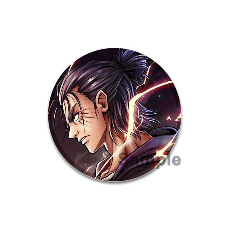 32/44/58mm Eren Yeager Ikony Pin Ručně vyráběná Brož Na Oblečení Kreslený Cosplay Odznak Batoh Dekorace Šperky Dárek