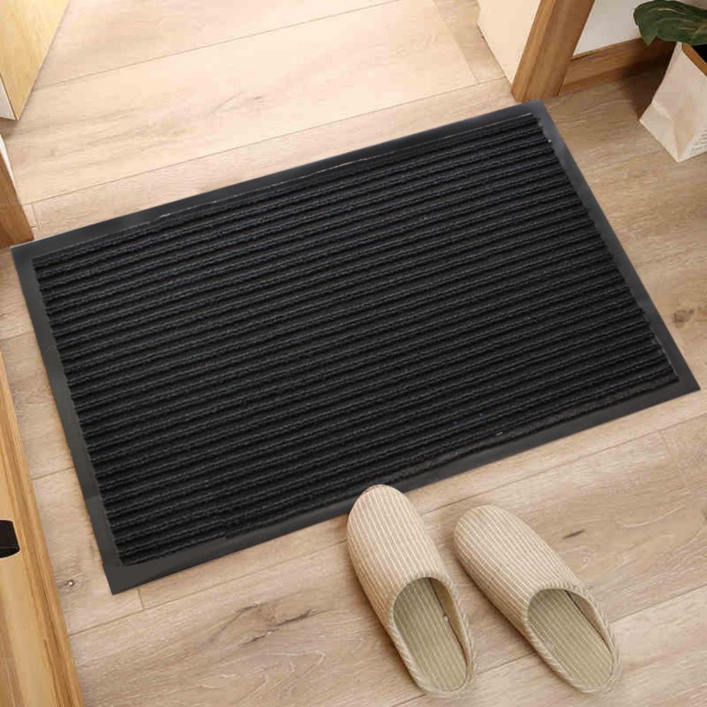 Double Striped Floor Mat Entry Door Hotel Gate Foot Mat Pvc Non-slip Household Entrance Carpet Mat