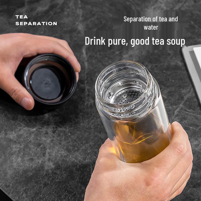 Fuguang Xuanming Double-Layer Glass Tea Infuser Bottle