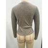 Women S Ribbed Knitted Long Sleeve V Neck Slim Fit Comfortable Sweater