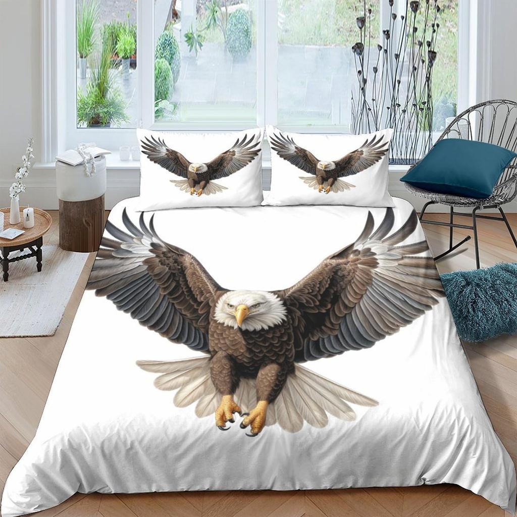 Wings Duvet Cover Set for Kids Teens Queen Lightweight Down Quilt Covers with 1 Duvet Cover 2 Pillowcases Bedroom Decor No Quilt