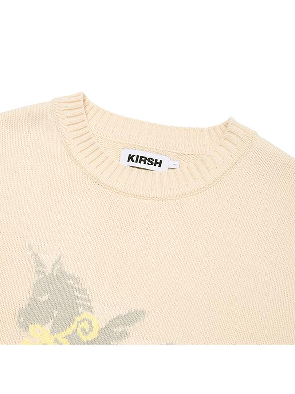 KIRSH Cherry Unicorn Jacquard Knit [Ivory]