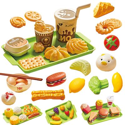 Kinderkeuken Speelgoed Doe-alsof Spel Koken Voedsel Spel Hamburger Pizza Snack Fruit Groente Simulatie Voedsel Set Speelgoed Voor Meisjes Jongens