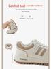Women's Versatile Leather Sneakers - 2024 Autumn, Thick-Soled, Non-Slip, Lightweight Popular Style, Forrest Gump Shoes 5115