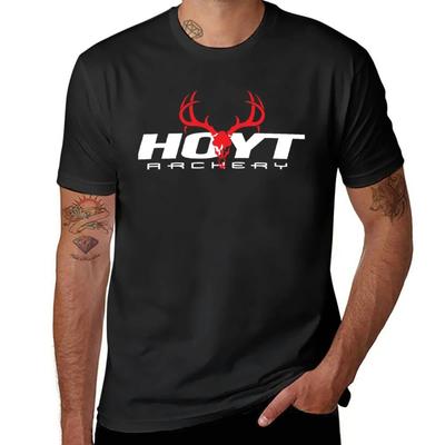 New HOYT ARCHERY LOGO BOW ARROW Graphic Print Classic Short Sleeves T-Shirt Aesthetic Clothing  T Shirts Men's Clothing