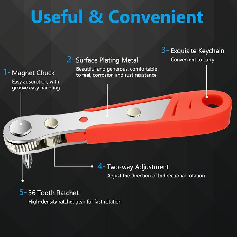 New L-shaped Ratchet Screwdriver 36-tooth Small Space Turning Wrench Durable Mini Right Angle Screwdriver Home