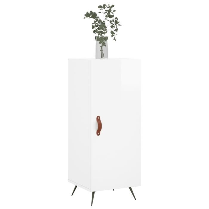 VidaXL Buffet Blanc brillant 34,5x34x90 cm Bois d'ingénierie 828510