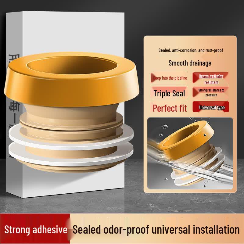 Universal Silicone Toilet Flange Seal Ring - 2 Pack