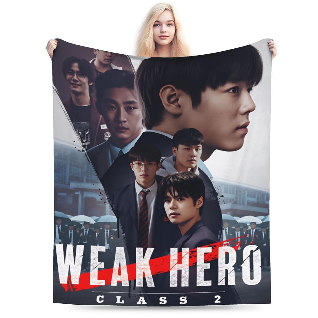 Weak Hero Flannel Blanket Winter Super Warm Throw Blanket for Students Couch Chair Novelty Bedspread Sofa Bed Cover