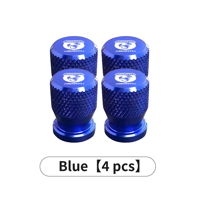 4Pcs Tire Stem Air Valve Caps Aluminum Car Dustproof Wheel Stem For Abarth Stilo Ducato Palio Bravo Linea Doblo 500 Grande Tipo