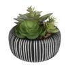 Realistic Faux Succulent Plant with Stone Pot Ideal Desk Shelf Decoration Unique Housewarming Gift