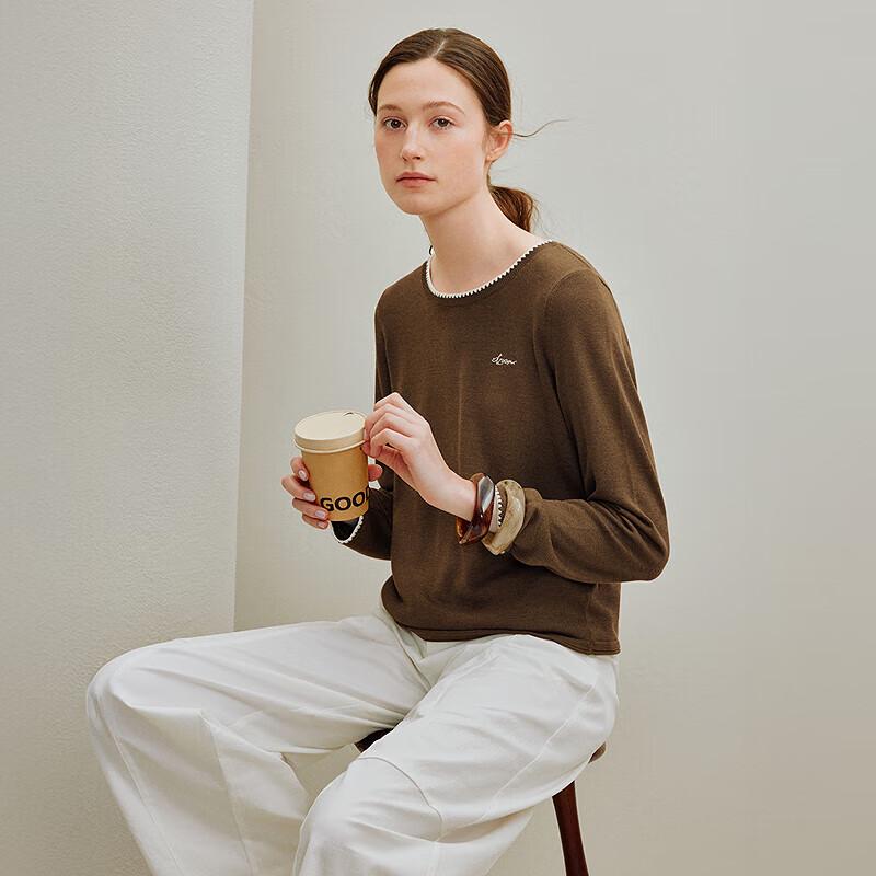 

Yinman Повседневный вышитый свитер в стиле колор-блок S