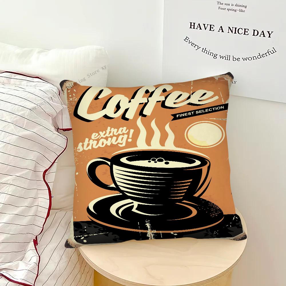 Beer Cigarette Coffee Pillow Case Square Pillow Bedroom Sofa Leisure Comfort Cushion Car Living Room Home Decoration
