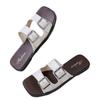 New Slippers Women's Summer Retro Seaside Beach Soft Flat One-word Sandals Outside