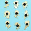 Botanical Design Enamel Flower Pins Assorted Colors Lapel Brooches Flower Brooches  Birthday Gift