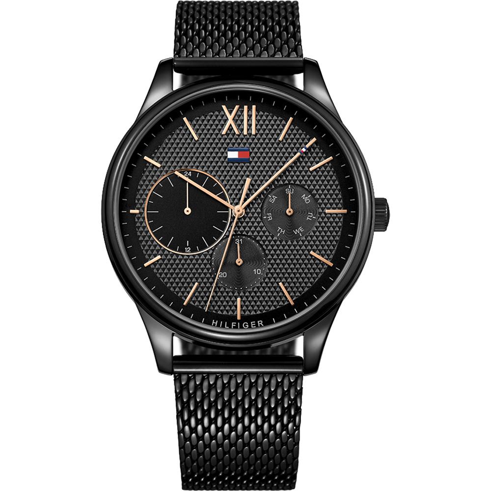 Tommy Hilfiger Damon Black Metal Men s Quartz Watch 1791420 чёрный