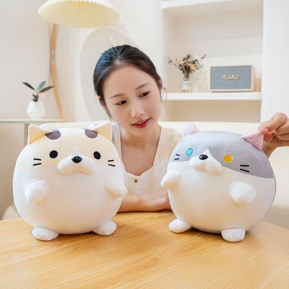 Face Down Kitten Ball Nap Pillow Cat Circular Kitten Ball Plush Pillow  School