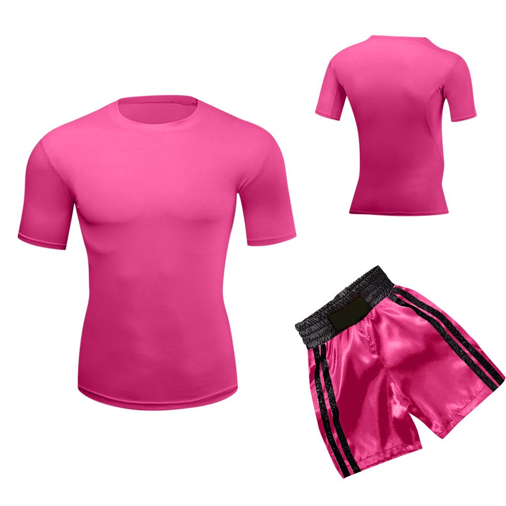 Personalized Custom Boxing Suit Short-sleeved Top With Shorts For Men And Women , Birthday Gift , Halloween Costume , Customizable Pattern And Name