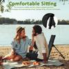 Portable Foldable Camping Chair Outdoor Garden Single Lazy Chair Backrest Cushion Picnic Folding Back Chair with Storage Bag