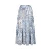 Jiu Zi·Anna Kou Women's Paisley Print Ramie Lyocell Long Skirt