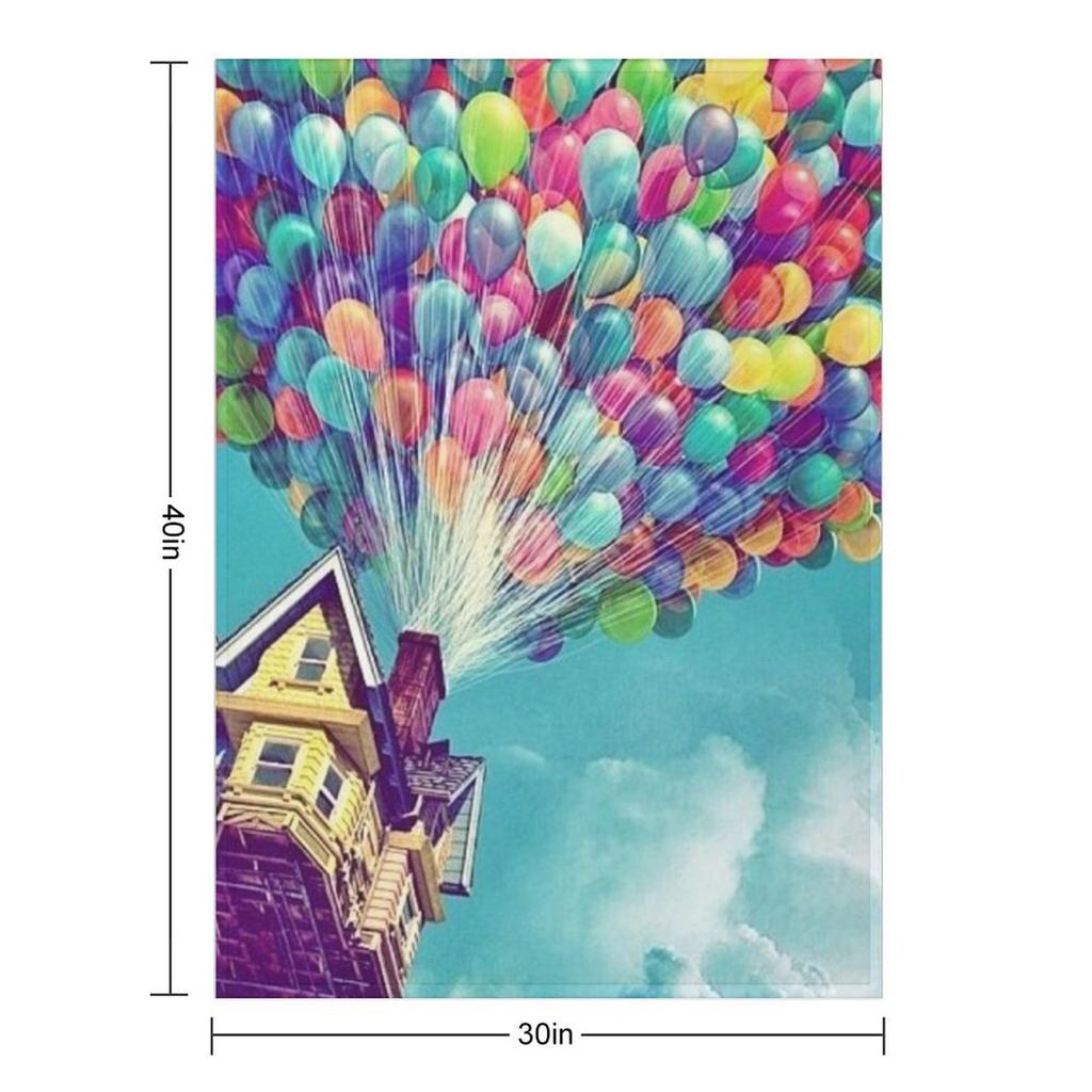 House In the Air Throw Blanket Sofa Throw Thermals For Travel Blankets For Baby Softest Blankets