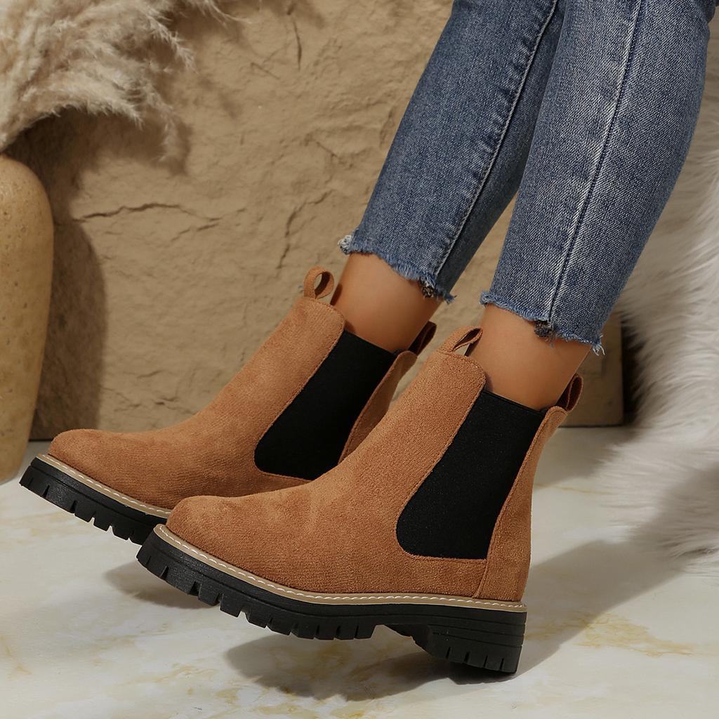Martin Boots Women's 2025 Autumn and Winter British Wind Large Size Casual Trend Boots Korean Edition Sleeve Chelsea Boots Women