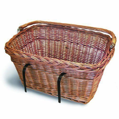 Panier De Vélo Avant Mixte Adulte BASIL BAS9R - Brun Naturel - Corbeille - Attache Au Guidon