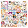 60pcs Cute Rainbow Cartoon Graffiti Stickers for DIY Decoration - Water Bottle & Suitcase Decals