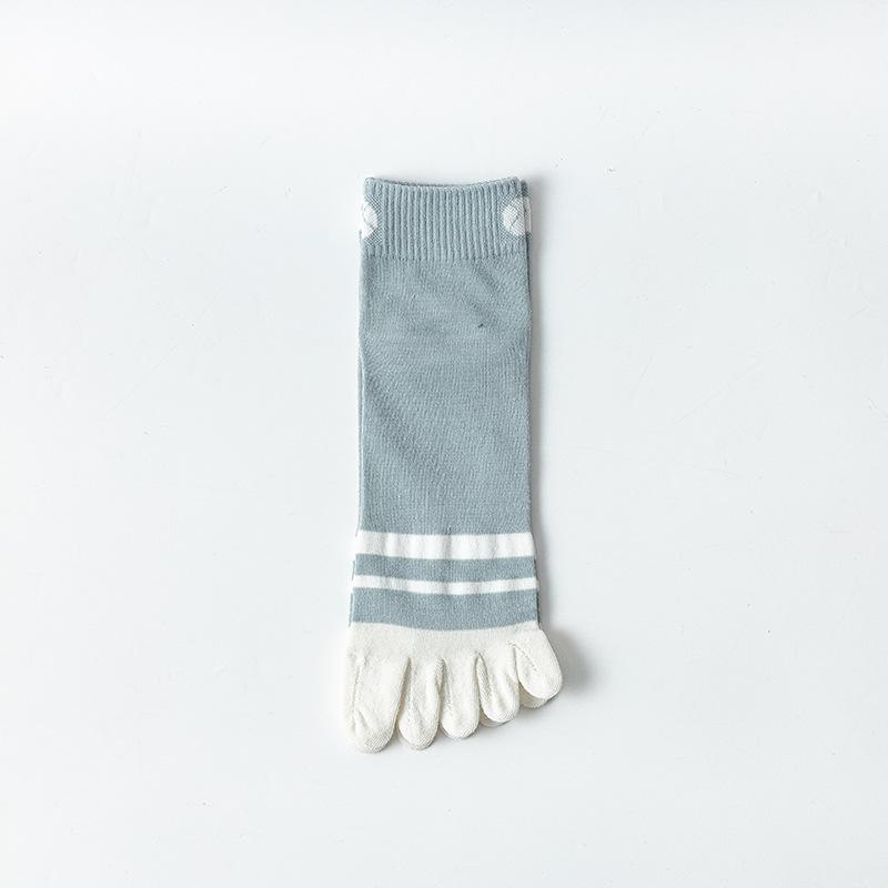 Women's Short Five-finger Socks, Cotton Socks, Odor-proof, Athlete's Foot, Sweat-absorbing, Summer Breathable, Thin and Cute Mid-calf Socks