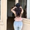 #Summer new sweet wind bow lace splicing heavy industry sling vest slim one-piece with chest pad