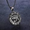 European and American Popular Mysterious Egyptian Rune Eye of Horus Titanium Steel Necklace Pendant Punk Style Personality Trend Pendant