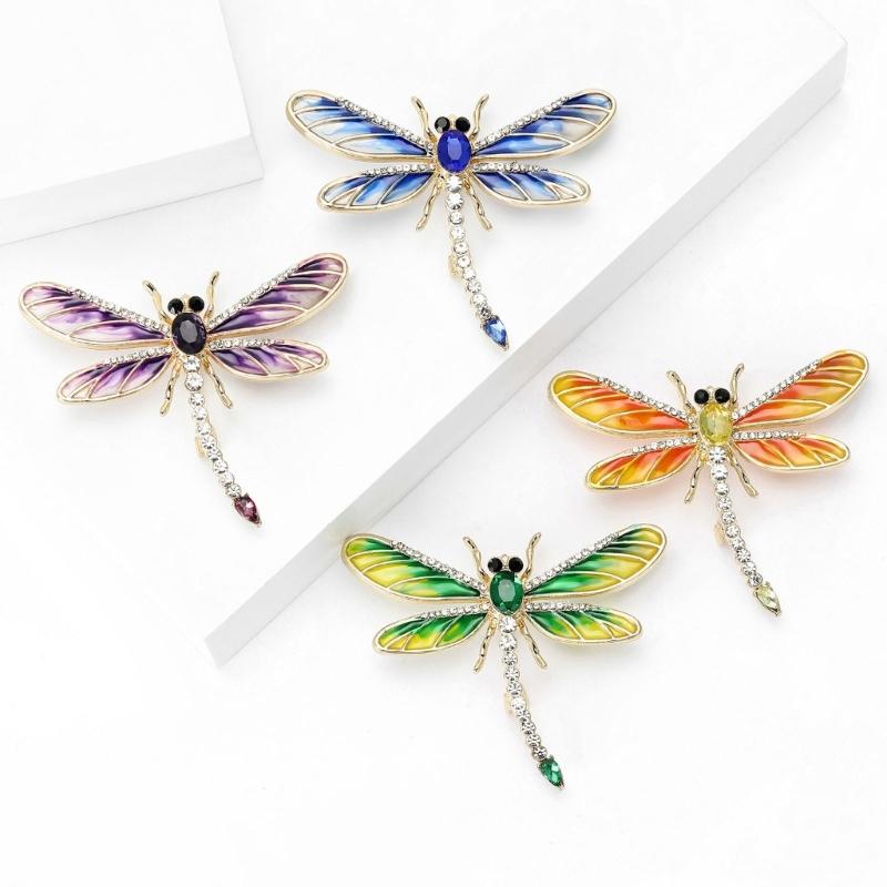 Multipurpose Fun Sophisticated Dragonflies Brooch Elegant Designs Portable Fashion Accessory for Performers Daily Outfit
