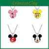 Vintage Mickey Minnie Cartoon Stijl Ketting Met Retro Edelsteen Hanger Voor Unieke Mode